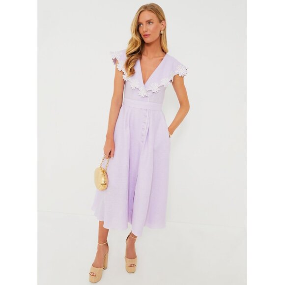 Gul Hurgel Dresses & Skirts - Gul Hurgel | NEW Lilac Casey V-neckline Sleeveless Midi Dress Size L